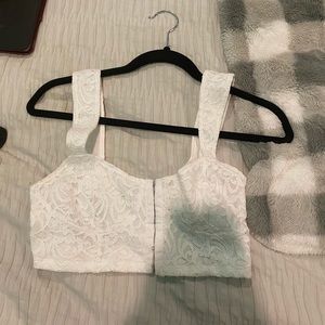 lace cropped tank